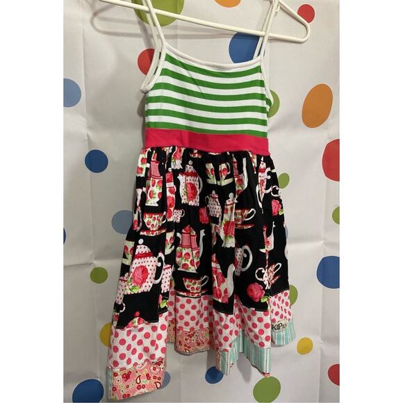 K Pea Girls Sundress Size 10 Multi Color 🌿🍓 - Picture 8 of 16